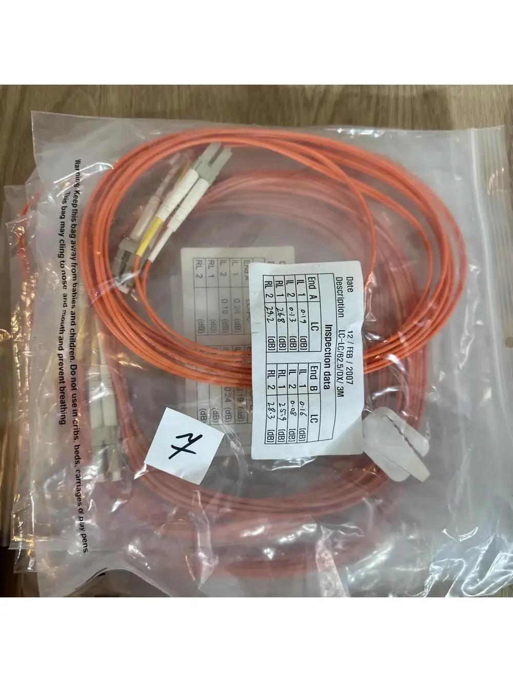 32ps 1m/2m/3m LC-SC Duplex 62.5/125 OM1 Multimode Fiber Patch Cable Orange Optic